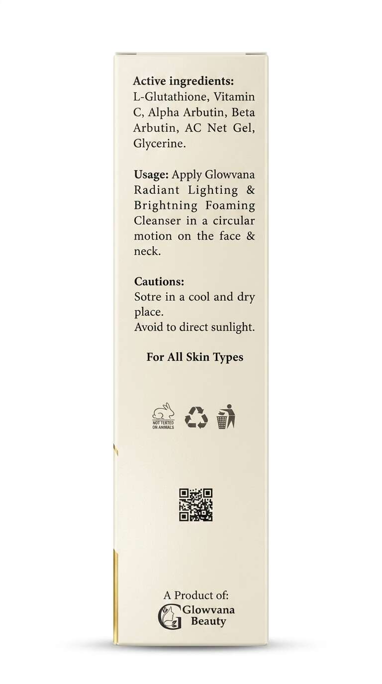 Glowvana Radiant Cleanser lightening and brightening foaming cleanser Pakistan